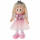 HEUNEC KG  Poupetta Prinzessin  Plüsch 40cm mit Kleid, mit gesticktem Gesicht, rosa Glitzerkleid,, blonden Haaren und silberner Krone,, aus weich gefülltem Nylon Trikot Material, Heunec