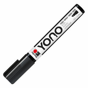 MARABU  Acrylmarker Marker YONO  0,5-5mm schwarz, Keilspitze, wasserbasiert, Marabu