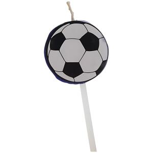 Motivkerze Fußball, zur Dekoration von Kuchen, Torten und mehr,