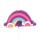 Motivkerze Regenbogen, zur Dekoration von Kuchen, Torten und mehr,