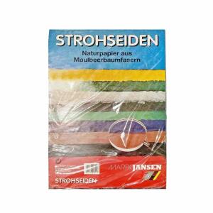 Jansen  Strohseide 22,5x32cm  farbig sortiert, 25 Bogen