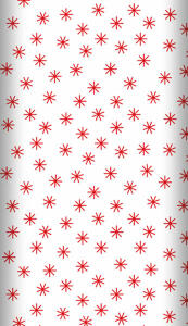 BRAUN & COMPANY  Mitteldecke 80x80cm  weiß Sterne rot, Braun + Company