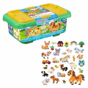 Epoch  Aquabeads Bauernhof  3500 Perlen und Zubehör, Mega Bastelbox, über 3.500 bunte Bastelperlen,, Bastelplatte, 2 Dekorationsplatten, Spielszenerie, Sprüher, und Motiv-Vorlagen, ab 4 Jahren, Epoch