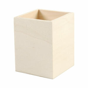 CREATIV COMPANY  Stifthalter Holz  9,5x7,5x7,5cm
