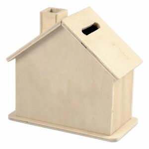 CREATIV COMPANY  Spardose 10er  10x10x5,4cm, aus hellem Holz