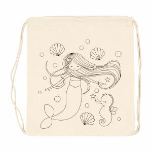 CREATIV COMPANY  Beutel Kordelzug  37x41cm hellnatur, 100% Baumwolle