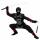 WIDMANN S.R.L.  Kinderkostüm Black Ninja  Gr. 128, Anzug und Maske