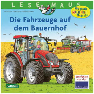 CARLSEN VERLAG  Die Fahrzeuge auf dem  Bauernhof, Bilderbuch zum Vorlesen,, von Christian Tielmann und Niklas Böwer,, alles über Bauernhoffahrzeuge und ihre Einsatzbereiche,, 24 Seiten, ab 3 Jahren, Carlsen Verlag