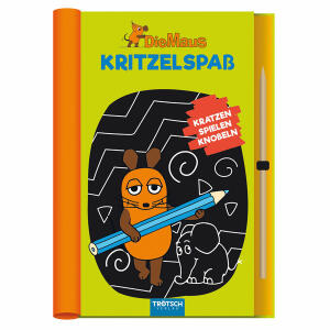 TROETSCH VERLAG  Kritzelspaß Die Maus  16x22cm, Kratzbuch mit Kratzstift, 38 Seiten, Trötsch