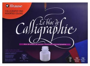 Brause Kalligraphie Block A4 125g 3Farben 30Bl