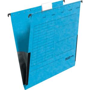 Falken Falken Hängetasche UniReg, 230g/m²-Kraftkarton, mit Leinenfröschen, 5er Poly blau