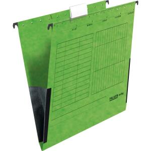 Falken Falken Hängetasche UniReg, 230g/m²-Kraftkarton, mit Leinenfröschen, 5er Poly grün