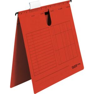 Falken Falken Hängehefter UniReg, 230g/m²-Kraftkarton, kaufm. Heftung, 5er Poly rot