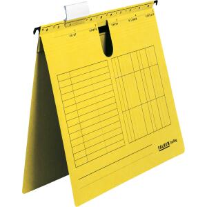 Falken Falken Hängehefter UniReg, 230g/m²-Kraftkarton, kaufm. Heftung, 5er Poly gelb