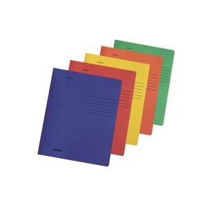 Falken Falken Schnellhefter Karton für DIN A4, 240g/m² Manila-RC-Krt., intensivfarben, 10er Poly 5 Frb. sort.