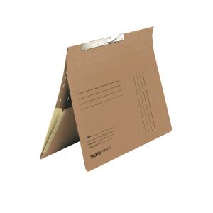 Falken Falken Pendelhefter, für DIN A4, 320g/m² Manila-RC-Krt., kaufm. Heftung, mit Schlitzstanzung, mit Dehntasche am Rückdeckel braun