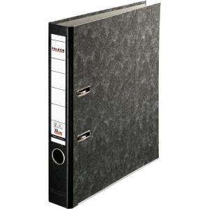 Falken Falken Recycling-Plus-Wolkenmarmor-Ordner A4, S50, mit Einsteckschild schwarz