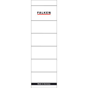 Falken Falken Einsteck-Rückenschild, breit, 54 x 190mm, 10er Poly weiß