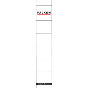 Falken Falken Einsteck-Rückenschild, schmal, 30 x 190mm, 10er Poly weiß