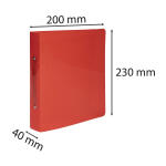 Exacompta Ringb PP A5 Crystal 40mm 2R 5sort.