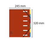 Exacompta Ordnungsmappe A4 6tlg Harmon rot