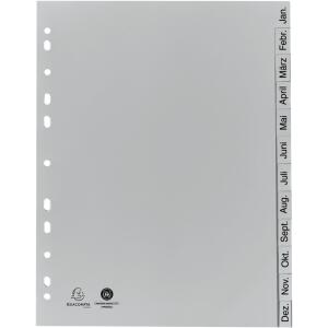 Exacompta Register PP 4A 12-teilig Jan-Dez