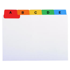 Exacompta 25 Trennbl A-Z Karton w 88x105mm