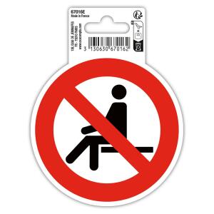Exacompta Klebeschild sitzen verboten 10cm