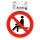 Exacompta Klebeschild sitzen verboten 10cm