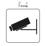 Exacompta Klebeschild Videoüberwachung 20cm