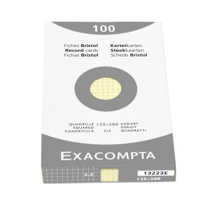 Exacompta Karteikarten 125x200 kar gelb 100St