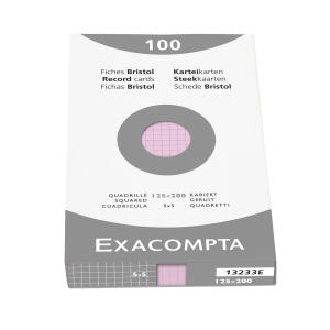 Exacompta Karteikarten 125x200 kar rosa 100St