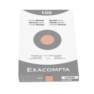 Exacompta Karteikarten 125x200 kar oran 100St