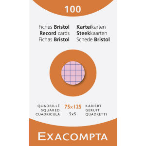 Exacompta Karteikarten 75x125 kar 100St sort.