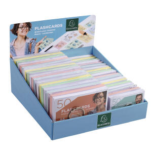 Exacompta Displ 38 Pk50 FlashcardsA6/A7 sort