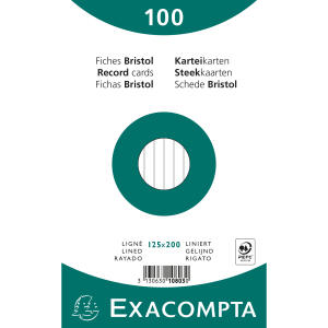 Exacompta Karteikarten 125x200 lin weiß 100St