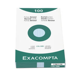 Exacompta Karteikarten 125x200 lin blau 100St