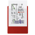 Exacompta Klemmbrett-Pocketclip A4 rot