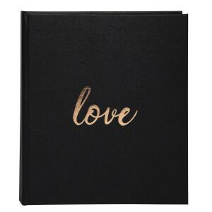 Exacompta Gästebuch gold 21x19 Love sw 100S