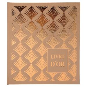 Exacompta Gästeb 140S gold 21x19 Palmyre nude palm