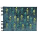 Exacompta Spiralalbum 50S sw 32x22 Pfau hblau