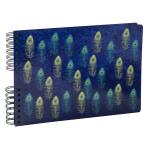 Exacompta Spiralalbum 50S sw 32x22 Pfau dblau