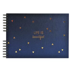Exacompta Spiralalbum 50S sw 32x22 LIFE blau