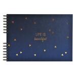 Exacompta Spiralalbum 50S sw 32x22 LIFE blau