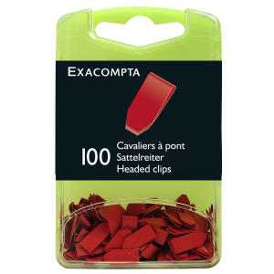 Exacompta Kartenreiter Sattel rot 100St