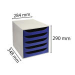 Le Dauphin ECOBOX+ 5 Laden open grau/nachtblau