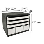 Exacompta STORE-BOX MAXI 6 Schbl sw/weiss glo