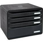 Exacompta Big-Box Plus quer 4 Laden schwarz
