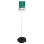Exacompta Bodenständer ACRYL/ALU A4 Hoch sw