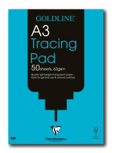 Clairefontaine Goldline Popular tracing pad A3 63g